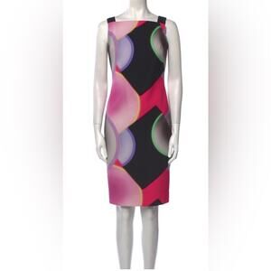 MILLY Printed Colorful Stretchy Sheath Dress Size 6